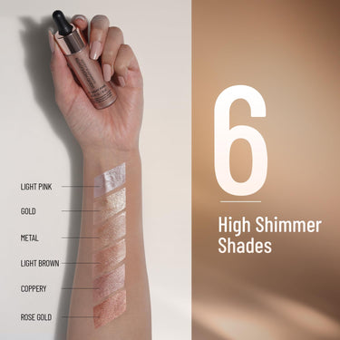 Swiss Beauty Drop & Glow Liquid Highlighter For Face Makeup | Illuminating Liquid Highlighter With Dewy Finish | Shade -Light Brown, 18ml